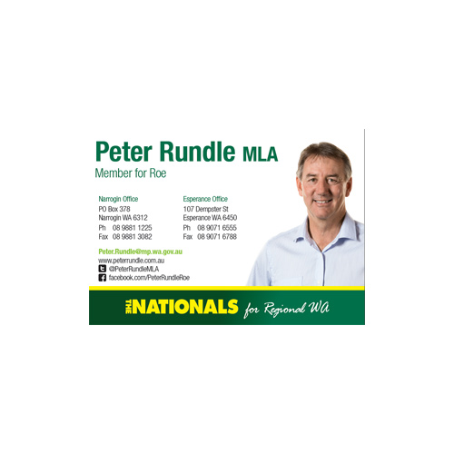 Hon Peter Rundle MLA
